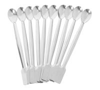 SMASOLO 10pcs Stainless Steel Lab Mixing Spoons Dual-ended Micro Lab Sampling Spoons Square Head for Accurate Medicine Dispensing and Experiment Use