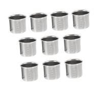 SMASOLO 10pcs Stainless Steel Measuring Cups Metal Graduated Volumetric Beakers Rustproof Medicine Cups for Laboratory Kitchen and Hospital Use