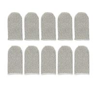 SMASOLO 10pcs White Copper Fiber Anti-sweat Finger Sleeves for Mobile Gaming Breathable Touchscreen Sensitive Finger Covers Precision Protectors for Teenagers and Women