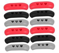 SMASOLO 12 pcs Heat Resistant Skillet Handle Covers for Pot Anti-Scald Pan Handle Protectors Non-Slip Kitchen Pot Holders for Frying Pans and Cookware in Red Light Grey and Black