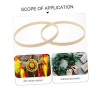 SMASOLO 12pcs Bamboo Dream Catcher Rings DIY Craft Round Hoops for Wreaths Embroidery Windchimes Smooth Natural Bamboo Frame for Handmaking Projects