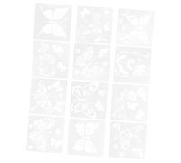 SMASOLO 12pcs Butterfly Drawing Stencils Lightweight Reusable DIY Art Templates for Wall Painting Hollow Craft Stencils for Home Decor and Creative Projects