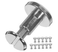 SMASOLO 12pcs Chicago Screws Binding Posts for DIY Scrapbook Leather Craft Durable Metal Rivet Kit for Bookbinding Notebooks Albums Office and School Use