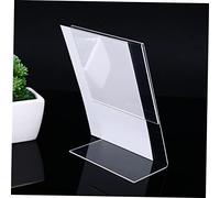 SMASOLO 12Pcs Clear Acrylic Table Number Holders with Stands Scratch Resistant Freestanding Display Stands for Wedding Place Cards Menus Photos and Restaurant Signs
