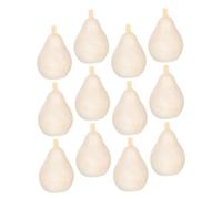 SMASOLO 12pcs DIY Unpainted Wooden Fruit Crafts Set, Blank Wood Pear and Mushroom Ornaments for Boys and Girls’ Coloring and Crafting, Natural Wood Material for Creative Art Projects