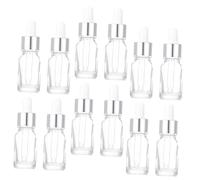SMASOLO 12pcs Glass Dropper Bottles Leakproof Travel Essential Oil Bottles Reusable Small Empty for Perfume Dispenser