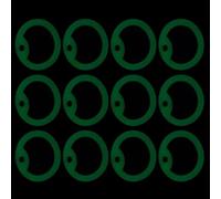 SMASOLO 12Pcs Glow in The Dark Silicone Dog Tag Sleeves Noise Cancelling Sound Absorbing Identification Tag Protectors for Pet Collars, Silent Silicone Covers for Dogs, Fluorescent Green