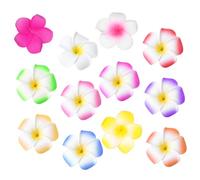SMASOLO 12pcs Plumeria Hair Clip Hawaiian Flower Hair Clip for Women Styling Accessories Colors