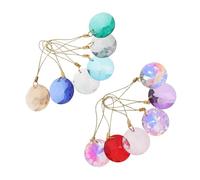 SMASOLO 12pcs Prism Crystal Ball Ornaments Flower Sun Catcher Hanging Decorations for Windows Christmas Tree Wedding Garden Home Decor