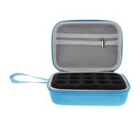 SMASOLO 15-Compartment Insulin Vial Storage Case for 10Ml Bottles, Blue Hard Medicine Organizer for Diabetics, Insulin Fridge Holder and Portable Travel Protector