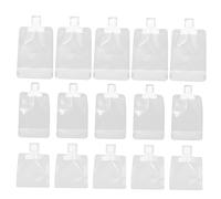SMASOLO 15Pcs 30Ml Refillable Travel Squeeze Pouch Portable Leak-Proof Empty Cosmetic Container for Shampoo Lotion Travel Packing