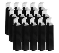 SMASOLO 15pcs Lip Balm Packing Boxes Black Paper Lipstick Container DIY Lip Gloss Wrapping Packaging with Sleek Minimalist Design for Cosmetics Storage and Presentation