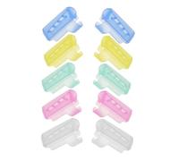 SMASOLO 15pcs Plastic Yarn Tension Rings Crochet Supplies Knitting Finger Loop Guide for DIY Sweater Weaving Sewing Crafts in White Yellow Green Pink Blue