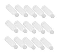 SMASOLO 15Pcs Travel Sub Bottles with Mushroom Cap Plastic Cosmetic Refillable Storage Containers for Lotion Shampoo Shower Gel