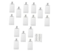 SMASOLO 16-Piece Travel Squeezable Leakproof Cosmetic Containers Set Space-Saving Pouches for Shampoo Lotion and Shower Gel for Travel and Toiletries