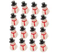 SMASOLO 16pcs Luminous Mini Resin Snowman Ornaments for DIY Crafts Cute Christmas Decorations for Fairy Garden Micro Landscapes Party and Winter Home Display