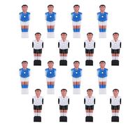 SMASOLO 16Pcs Resin Replaceable Foosball Players Set, Wear-Resistant Black and White Blue Uniform Soccer Table Figures, Suitable for Foosball Table Accessories and Football Game