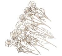 SMASOLO 18pcs Unfinished Wood Flower Cutouts Set, Paintable Wildflowers Stems for DIY Craft Projects, Rustic Wooden Floral Signs for Wall Decoration, Multi-Style Wooden Birth Flowers