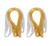 SMASOLO 1mm Christmas Wrapping Threads 4pcs Colorful Golden Silver Wire Spools 100m Each, 8-Strand Metallic Cord for Invitation Tags, Wrapping and Holiday Decoration