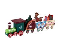 SMASOLO 1pc Christmas Wooden Train Ornament Creative Holiday Decor for Home Party Charming Tabletop Decoration for Festive Atmosphere Family Friends