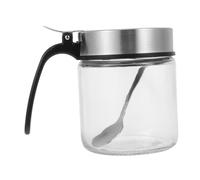 SMASOLO 1pc Glass Seasoning Jar Spoon Food-grade Storage Container for and Spices High-temperature Resistant Convenient Kitchen Use