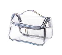 SMASOLO 1pc PVC Makeup Bag Large Capacity Transparent Toiletry Storage for Women Cosmetic Organizer for Travel and Daily Use Arch-Shaped White