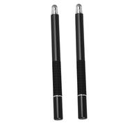 SMASOLO 2 Pcs Capacitive Stylus Pen with Fine Fiber Tips for Touchscreen Smartphones and Tablets Accurate Sensitive Touch Screen Pen with Ballpoint for Writing Compatible with Gloves Black