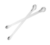 SMASOLO 2 Pcs Double End Stainless Steel Sampling Spoons Micro Measuring Scoops for Lab Experiments Ergonomic Handles Compact Easy to Clean for Scientists and Home Use