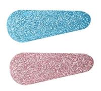 SMASOLO 2 pcs Nail Scissor Protector Covers Glitter PU Leather Manicure Scissors Storage Sheaths Portable Protective Case for Manicure Pedicure Tools Pink Blue