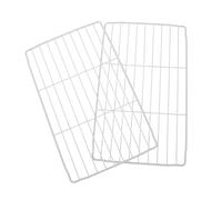 SMASOLO 2 Pcs White Wire Freezer Shelves Divider for Chest Freezer and Fridge Organizer Rack Space-saving Metal Storage Racks with Enhanced Airflow for Efficient Kitchen Storage