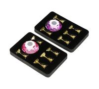SMASOLO 2 Sets Nail Art Practice Stand with Magnetic Base Nail Tips Holder for Salon DIY Manicure Crystal Design for Stable and Convenient Coloring Random Color