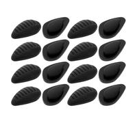 SMASOLO 20 Pairs Push-in Silicone Eyeglass Nose Pads Black, Soft Anti-Slip Replacement Pads for Sunglasses and Eyeglasses Repair, 0.5x0.3 Inch, Suitable for Eyeglass Frames and Nose Bridge