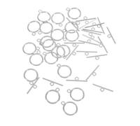 SMASOLO 20 Sets Silver Alloy Ot Toggle Clasps Connectors for Jewelry Making Easy to Use Round Buckles Closure Clasps for Necklace and Bracelet DIY Accessories Smooth Finish Durable Craft