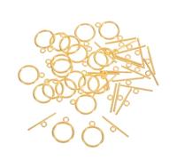 SMASOLO 20 Sets Zinc Alloy Toggle Jewelry Clasps Round Ot T Bar Connectors for Necklace Bracelet Earring Making Durable Closure DIY Craft Accessories