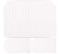 SMASOLO 200pcs 7x4cm White Blank Paper Tags DIY Hand-Drawn Hanging Labels for Crafting, Price Listing, Wrapping and Business Cards