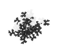 SMASOLO 200pcs Resin Bow Nail Charms for Women Manicure Decorations Cute Black White Nail Gems for Weddings Birthdays Christmas Proms Year