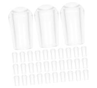 SMASOLO 200Pcs Transparent Plastic Hanger End Caps Round Protector for Metal Clothes Hooks Smooth Rounded Cover Tips Easy Push-in Installation for Household Drying Racks and Hanging