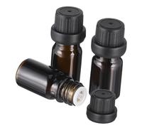 SMASOLO 20pcs Amber Glass Essential Oil Bottles Refillable for Perfume Aromatherapy Travel Carrying Leak Lotion Containers for Handmade Blends and Cosmetic Storage