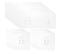 SMASOLO 20pcs Clear Adhesive Suction Hooks for Shower Shelf Accessories No Drilling Bathroom Hanging Stickers Strong Sticky Hooks for Smooth Surfaces Shower Essentials Organizer