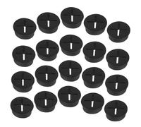 SMASOLO 20pcs Desk Hole Cover for Cables Round Rubber Grommet Plug Cord Cover Cable Protector Wire Grommets Kit Black
