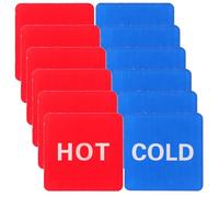 SMASOLO 20pcs Hot and Cold Distinction Sign Hot Cold Sign Sticker for Shower