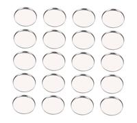 SMASOLO 20pcs Magnetic Empty Eyeshadow Pallet Round Metal Pans DIY Makeup Storage Plates for Blusher Holder Compact Portable Makeup Organizer