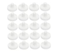 SMASOLO 20pcs White Ceramic T-shaped Coral Frag Plugs with Base for Aquarium Coral Support and Reef Breeding in Fish Tanks