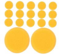 SMASOLO 20pcs Yellow Honeycomb Cellulose Sponges Highly Absorbent Cleaning Scrubbers for Kitchen Bathroom Cars Reusable Washable Round Sponges with Soft Non-scratch Texture and Ergonomic