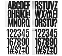 SMASOLO 24 Sheets Vinyl Letter Number Stickers Strong Adhesive Black Alphabet Decals for Mailboxes Cars Windows Doors DIY Signs and Organization Letter