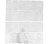 SMASOLO 24Pcs English Alphabet Stencils Drawing Templates for DIY Scrapbook Graffiti Art Calligraphy Lettering Stencil with Smooth Edges for Crafts