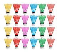 SMASOLO 24pcs Lightweight Plastic Badminton Shuttlecocks, Colorful ’s Foam Head Shuttlecock Set, Suitable for Indoor and Outdoor Badminton Play Random Color Random Color