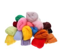 SMASOLO 24Pcs Needle Felting Wool Roving Colors Soft Colored Wool for DIY Handcrafts for Beginners and Hobbyists