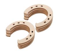 SMASOLO 24pcs Unfinished Wood Slices DIY Craft Plaques Horseshoe Shape for Painting Writing Home Decoration and Creative Projects