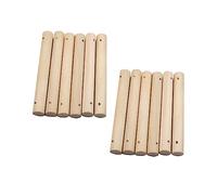 SMASOLO 25 Pcs Solid Wooden Round Craft Sticks for DIY Pet Ladder Wood Rods for Crafts Model Building and Woodworking Projects